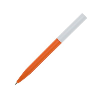Шариковая ручка Unix из переработанной пластмассы, черные чернила - Оранжевый-0