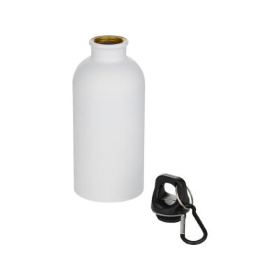 Oregon одностенная бутылка для воды с карабином, изготовленная из нержавеющей стали, сертифицированной по стандарту RCS, объемом 400 мл - Белый-2