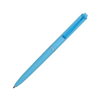 Ручка пластиковая soft-touch шариковая Plane, голубой-1