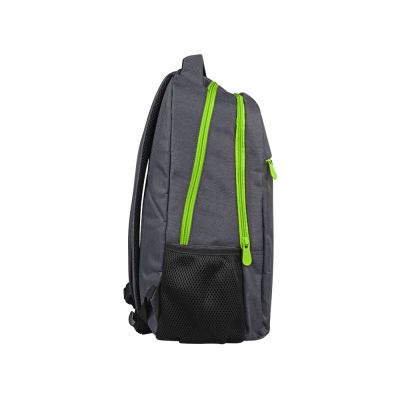 Рюкзак Metropolitan, серый с зеленой молнией-5