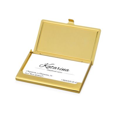 Визитница Белуччи, золотистый глянцевый (Р)-1