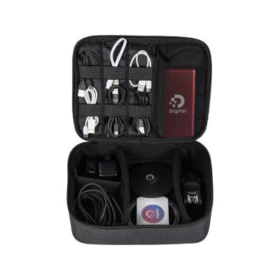 Органайзер для крупной электроники District, темно-серый-3