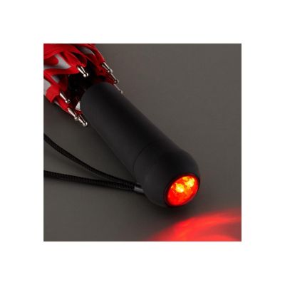 Зонт-трость 7571 Safebrella с фонариком и светоотражающими элементами, полуавтомат, серый-3