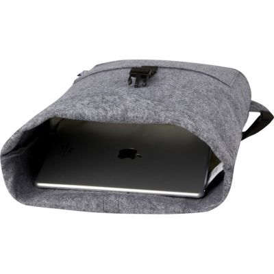 Велосумка Felta 13 л из фетра, переработанного по стандарту GRS, со скручиваемым верхом, средне-серый-4