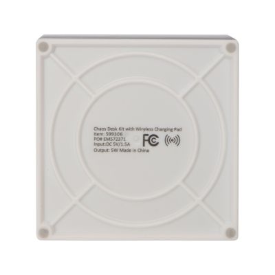 Настольный органайзер с функцией беспроводной зарядки, белый-12