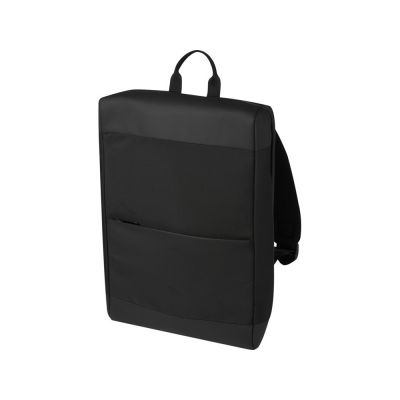 Рюкзак Rise для ноутбука с диагональю экрана 15,6 дюйма, изготовленный из переработанных материалов согласно стандарту GRS - сплошной черный-0