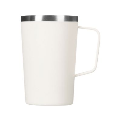 Стальная кружка с двойными стенками и порошковым покрытием Tibet, белый-1