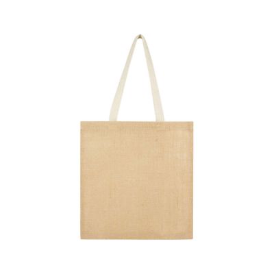 Эко-сумка Juta 7 л из джута плотностью 300 г/м2, белый-1