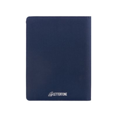 Портфолио А4 из RPET на молнии Harvey, 40 л FSC бумаги, синий-9