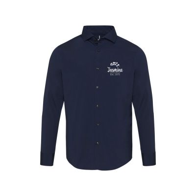 Carnelian мужская рубашка из поплина - Navy Blue-4