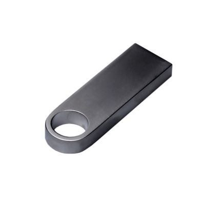 USB 2.0-флешка на 128 Гб с мини чипом и круглым отверстием, серебристый-2