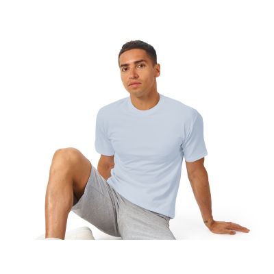 Футболка из френч терри Warsaw унисекс 220гр, небесно-голубой-3