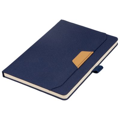 Блокнот А5 из RPET Harvey, 80 листов FSC бумага, синий-1