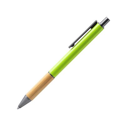 Ручка шариковая PENTA металлическая с бамбуковой вставкой, папоротниковый-0