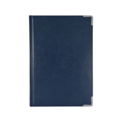 Ежедневник недатированный А5 Sidney Nebraska, синий (серебряный обрез, серебряные уголки)-1