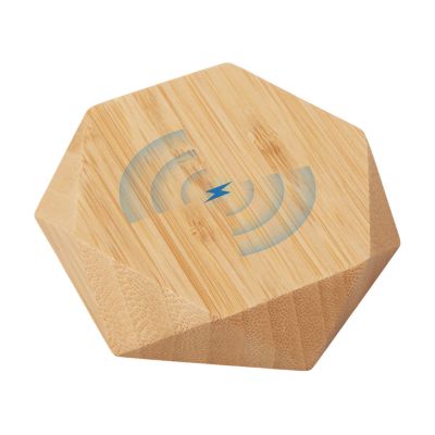 Беспроводное зарядное устройство Gex, 15 Вт, бамбук-0