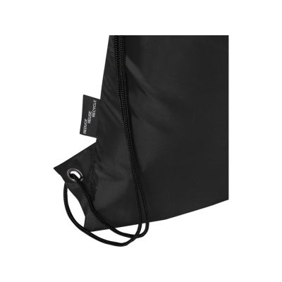 Изолированная сумка со шнурком Adventure объемом 9 л из переработанных материалов, соответствующих стандарту GRS, черный-5