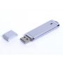 USB-флешка промо на 64 Гб прямоугольной классической формы, серебро