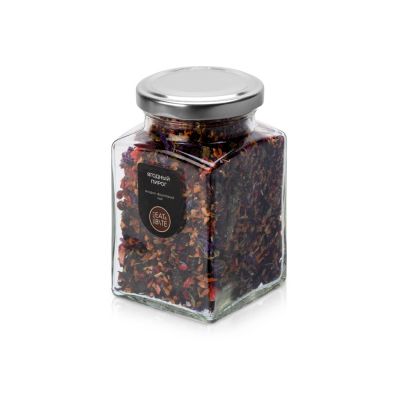 Чай ягодно-травяной, серия Bouquet, ягодный пирог, стеклянная банка-0