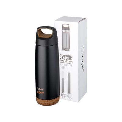 Спортивная медная бутылка с вакуумной изоляцией Valhalla объемом 600 мл, черный (Р)-5