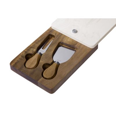 Набор ножей для сыра Fontina, акация и искусственный мрамор-2