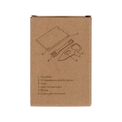 Мультиинструмент с ножом и вилкой Hungry, черный-12