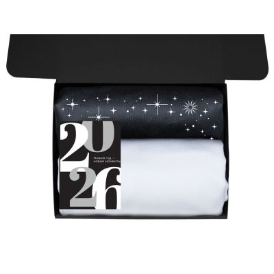 Подарочный набор c пледом, френчпрессом, чаем и медом, белый-1