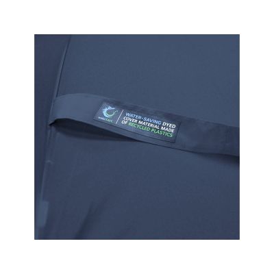 Зонт-трость 1134 Okobrella с деревянной ручкой и куполом из переработанного пластика, navy-1