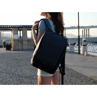 Антикражный рюкзак FlexPackPro для ноутбука 15.6, серый/черный-14