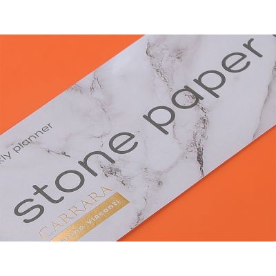 Еженедельник с каменной бумагой А5+ Carrara, оранжевый-6