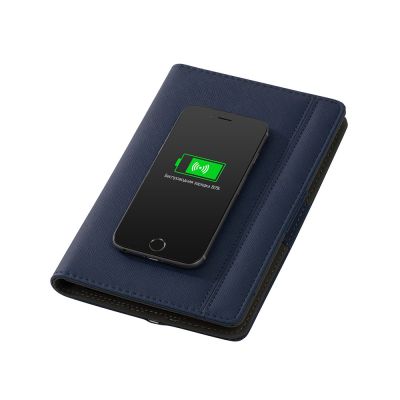 Органайзер с функцией беспроводной зарядки Manner, 5000 mah, темно-синий-3
