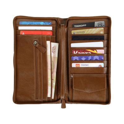 Трэвел-портмоне, коричневый-8