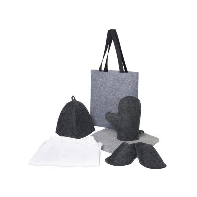 Банный набор с килтом Healing, мужской, серый-0