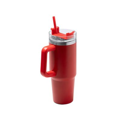 Термокружка Крэнстон с двойными стенками из переработанной нержавеющей стали, красный-6