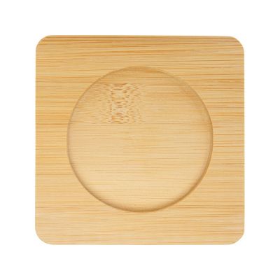 Стеклянный стакан Manti объемом 250 мл с двойными стенками и подставкой из бамбука, 2 шт. , natural-3