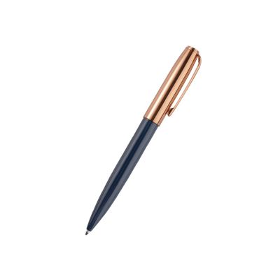 Ручка металлическая шариковая Napoli, синий/розовое золото-0