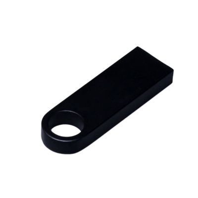 USB 2.0-флешка на 64 Гб с мини чипом и круглым отверстием, черный-2