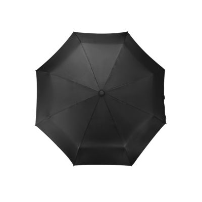 Зонт складной Tempe, механический, 3 сложения, с чехлом, черный-5