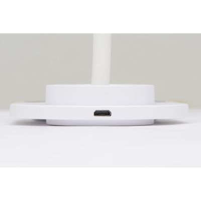 Настольный светильник с беспроводной зарядкой Flamp, белый-6