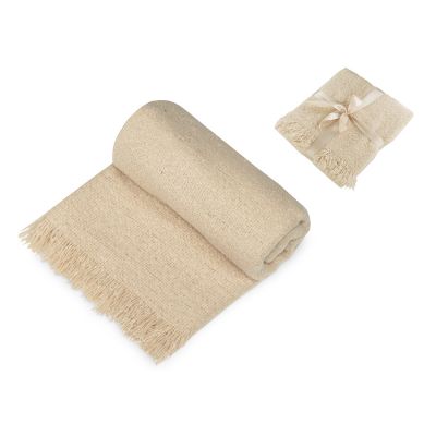 Плед акриловый Mohair, бежевый-0