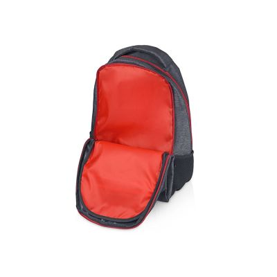 Рюкзак Metropolitan, серый с красной молнией и красной подкладкой-3