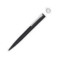 Металлическая шариковая ручка soft touch Brush gum, черный