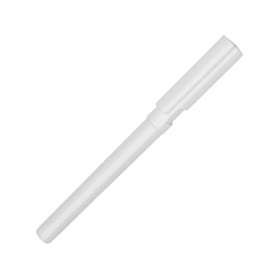 Ручка пластиковая шариковая трехгранная Nook с подставкой для телефона в колпачке, белый-0