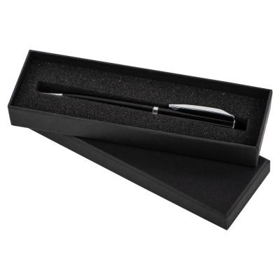 Ручка металлическая шариковая Town, черный/серебристый-2