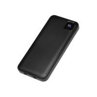 Внешний аккумулятор со встроенными кабелями Фрэйм, 10000мач, черный