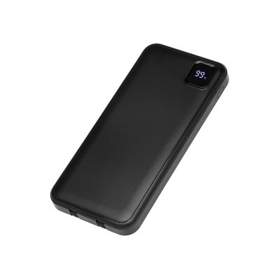 Внешний аккумулятор со встроенными кабелями Фрэйм, 10000мач, черный-0