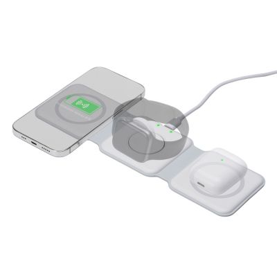 Беспроводное зарядное устройство 3-в-1 Road, 15 Вт, белый-0