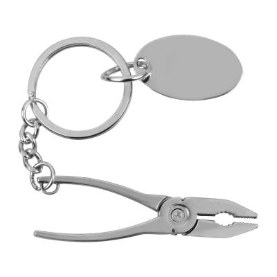 Брелок с шильдом Пассатижи, серебристый-1