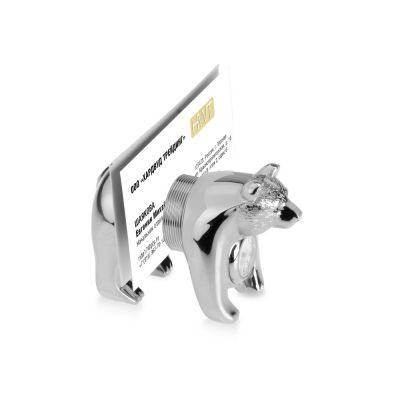 Часы Медведь, серебристый-0