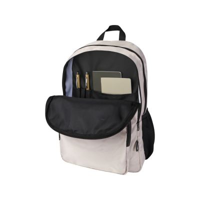 Рюкзак для ноутбука Trend Plus 15GRS из переработанного материала объемом 20 литров, овсяный-5